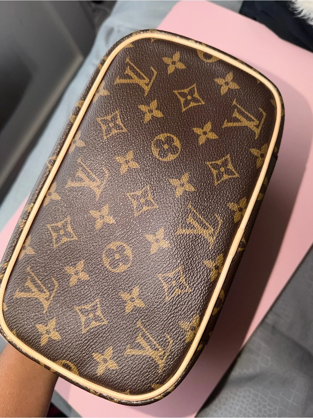 Louis Vuitton Monogram Cosmetic Case in Brown and Tan